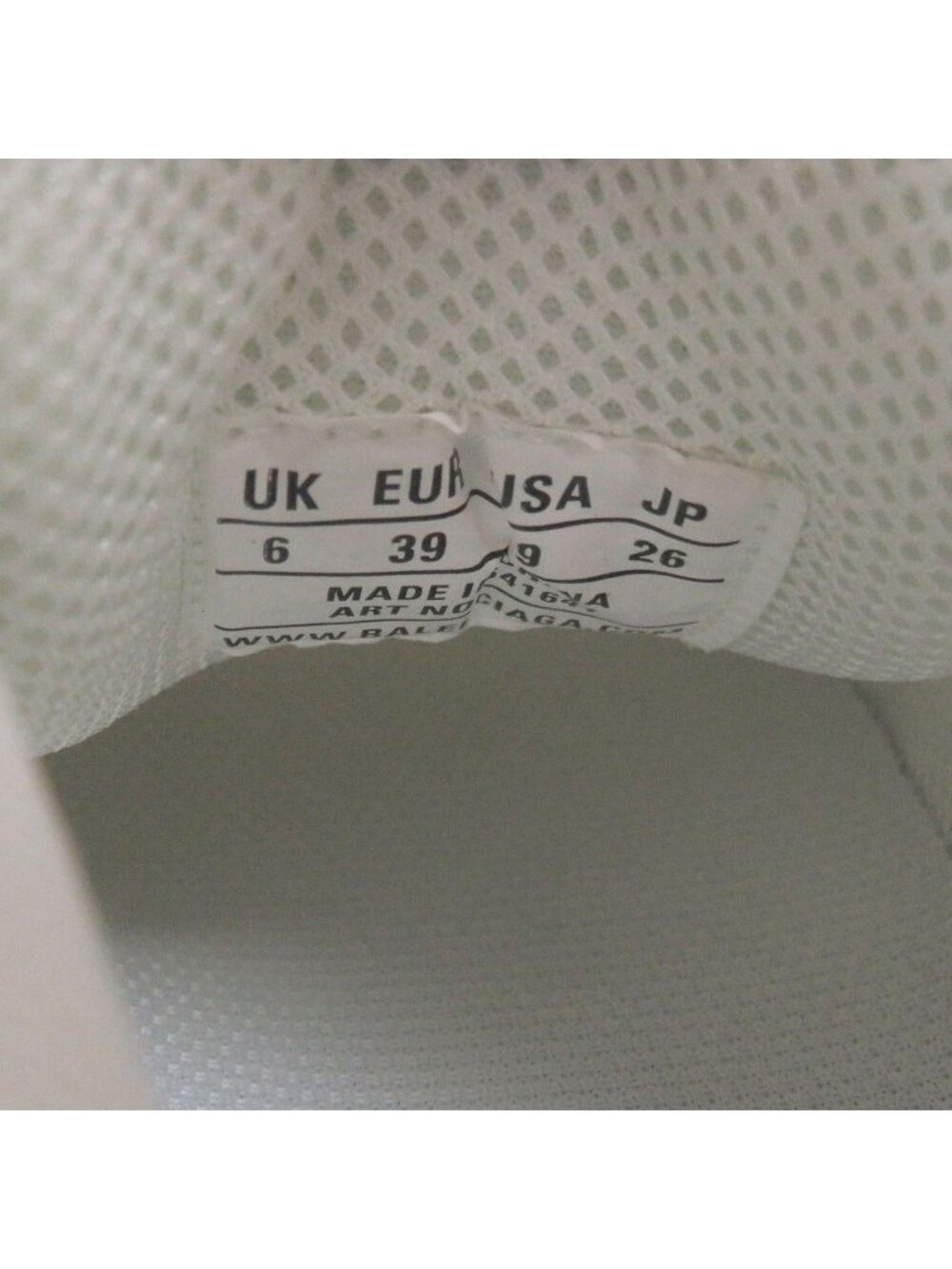 Balenciaga Triple S Mesh Leather Distressed Low Cut Sneakers White - Picture 10 of 12